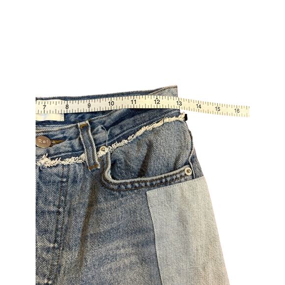 REFORMATION Patchwork Distressed Denim Torres Wash Skinny Jeans Patch 25 NWOT - Picture 7 of 9
